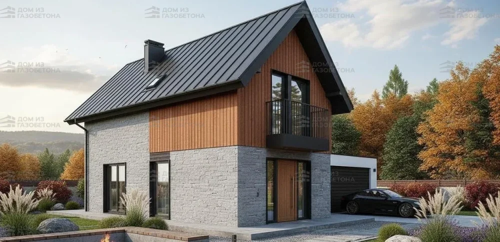 Проект Двухэтажный дом 6 на 13, 95 м2