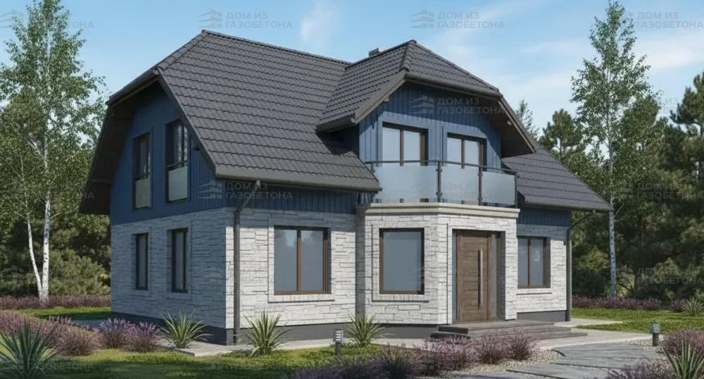 Проект Двухэтажный дом 12 на 14, 176 м2