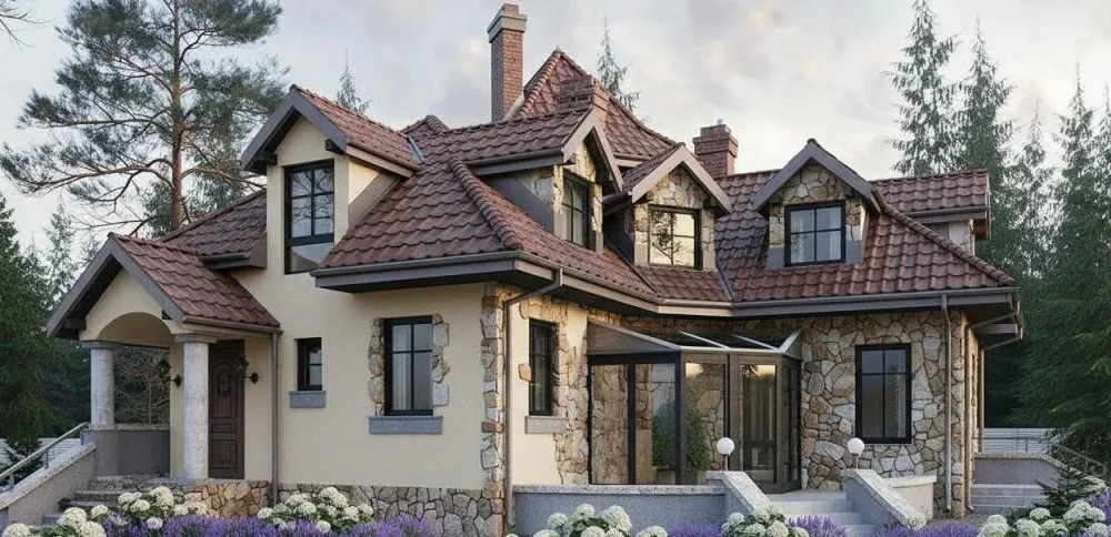 Проект Двухэтажный дом 14 на 15, 213 м2