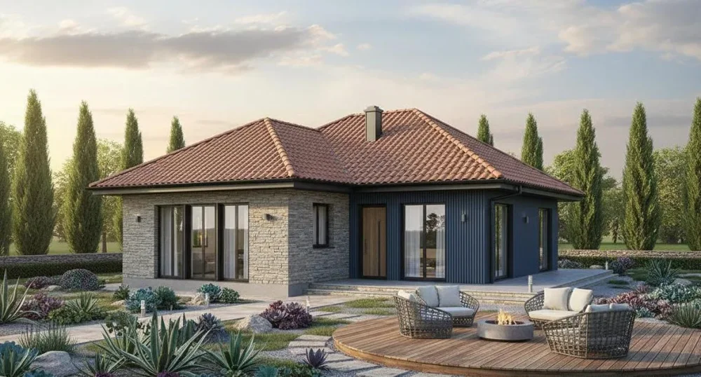 Проект Одноэтажный дом 13 на 14, 115 м2