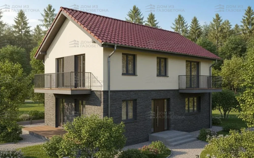 Проект Двухэтажный дом 11 на 10, 119 м2