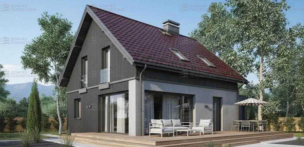 Проект Двухэтажный дом 13 на 10, 132 м2