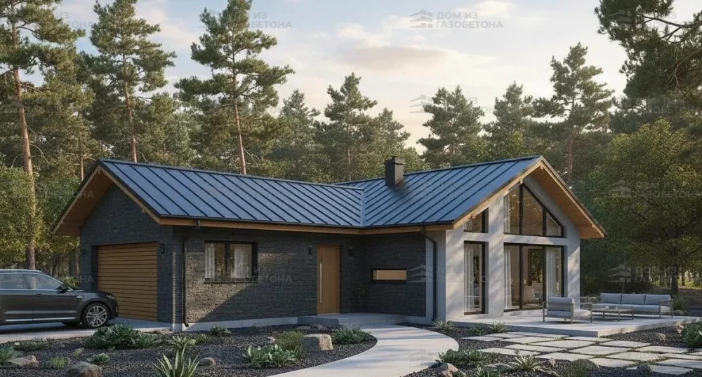 Проект Одноэтажный дом 21 на 15, 167 м2