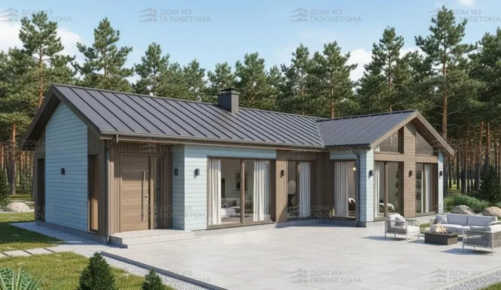 Проект Одноэтажный дом 11 на 10, 85 м2