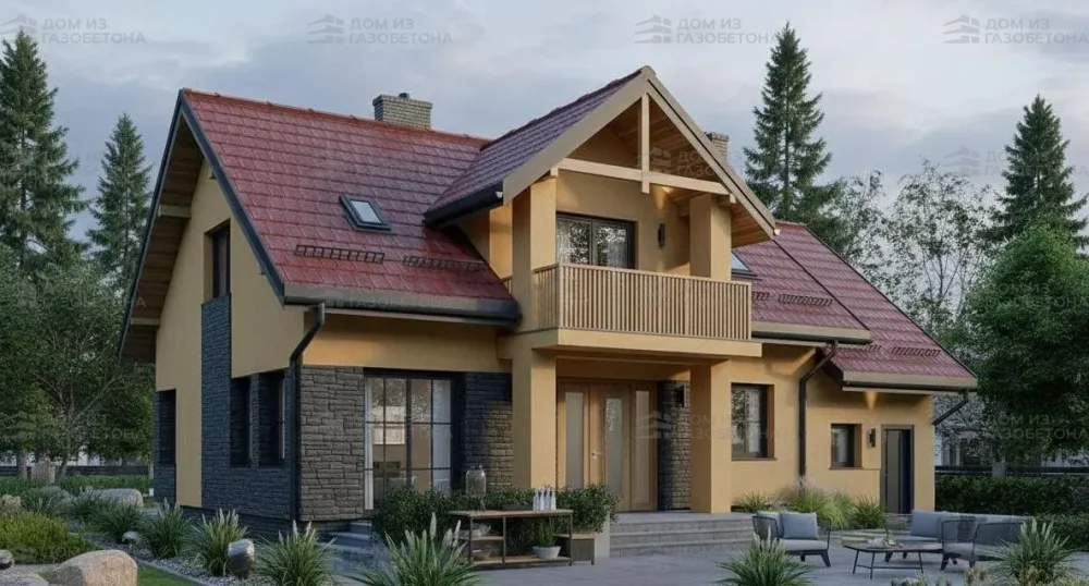 Проект Двухэтажный дом 14 на 11, 190 м2