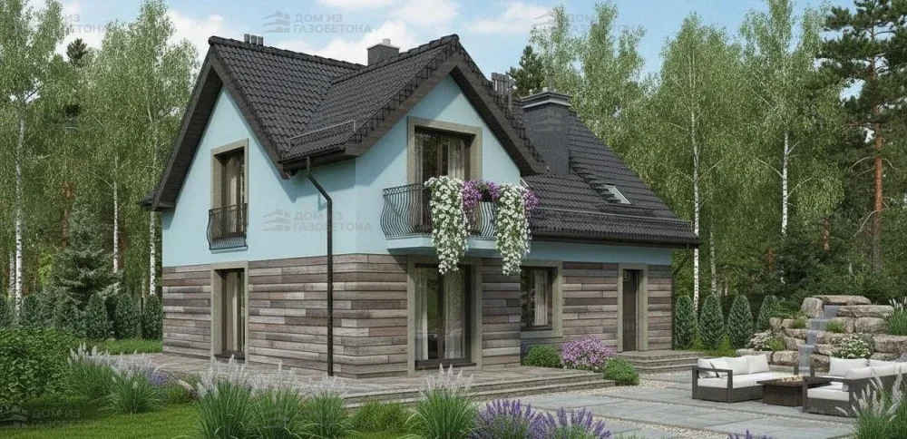 Проект Двухэтажный дом 11 на 11, 170 м2