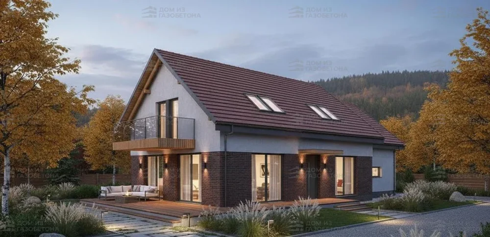 Проект Двухэтажный дом 19 на 12, 222 м2