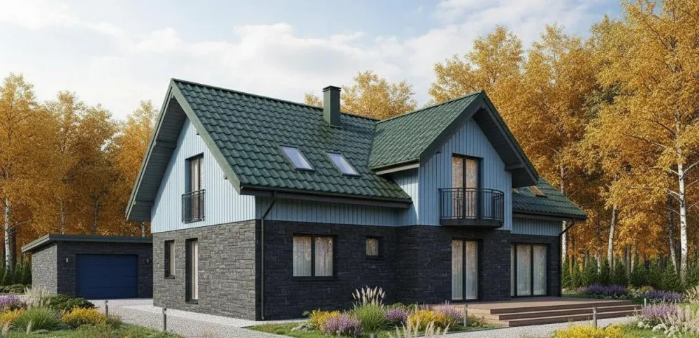 Проект Двухэтажный дом 18 на 17, 235 м2