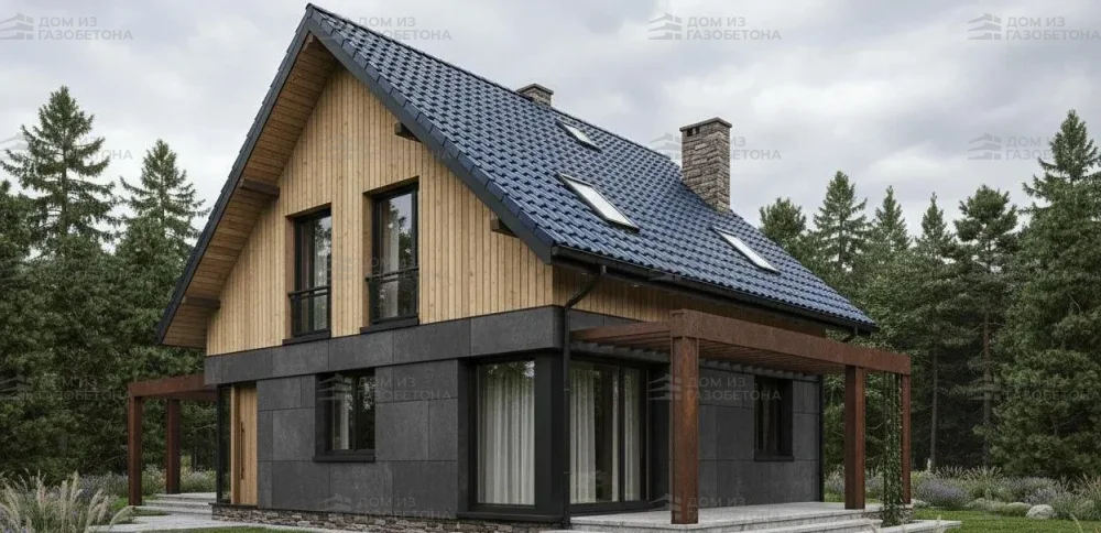 Проект Двухэтажный дом 12 на 10, 154 м2