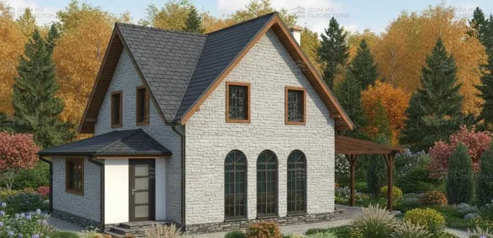 Проект Двухэтажный дом 11 на 9, 123 м2