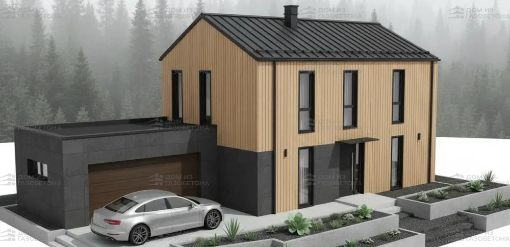 Проект Двухэтажный дом 16 на 16, 199 м2